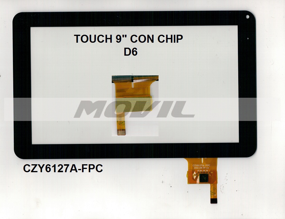 Touch tactil para tablet flex 9 CON CHIP D6 CZY6127A-FPC